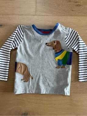 Mini Boden Long Sleeve Applique T-shirt
